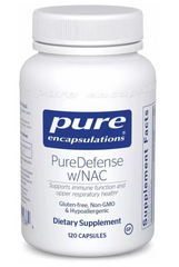 Поддержка иммунитета и здоровья дыхательной системы, PureDefense with NAC, Pure Encapsulations, 120 капсул