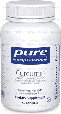 Куркумин, Curcumin, Pure Encapsulations, 250 мг, 60 капсул