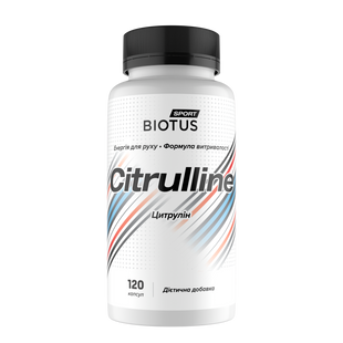 Цитрулін, Citrulline, Biotus, Sport, 120 капсул