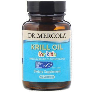 Олія криля для дітей, Kids Krill Oil, Dr. Mercola, 60 капсул
