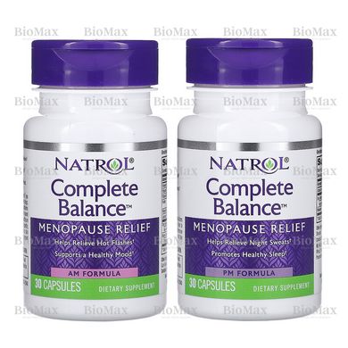 Менопауза повний комплекс, Complete Balance for Menopause, Natrol, 2 банки по 30 капсул