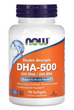 Омега 3, DHA-500 (Докозагексановая Кислота), Now Foods, 90 капсул
