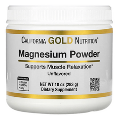 Магний цитрат в порошке безвкусно, Magnesium Powder Beverage, California Gold Nutrition, 283 г