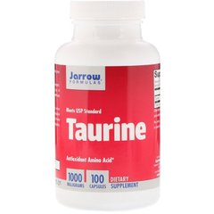 Таурін, Taurine, Jarrow Formulas, 1000 мг, 100 капсул