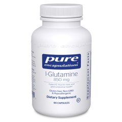 L-глутамин, L-Glutamine, Pure Encapsulations, 850 мг, 90 капсул