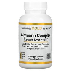 Силимарин-комплекс, здоровье печени, California Gold Nutrition, 300 мг, 120 капсул