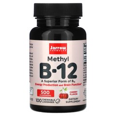 Витамин В12, Methyl B-12, Jarrow Formulas, 500 мкг, 100 леденцов