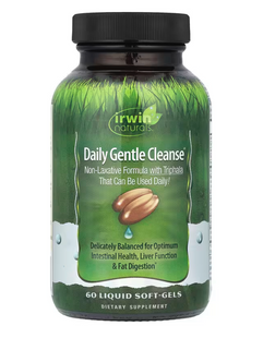 М'яке очищення організму, Daily Gentle Cleanse, Irwin Naturals, 60 гелевих капсул