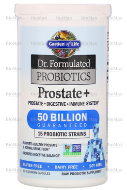 Пробиотик для поддержания здоровья простаты, Garden of Life, 50 млрд КОЕ , 60 капсул