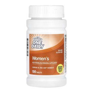 Мультивітаміни для жінок, One Daily Women's Multivitamin, 21st Century, 1 на день, 100 таблеток