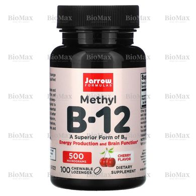 Вітамін В12, Methyl B-12, Jarrow Formulas, 500 мкг, 100 льодяників