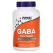 ГАМК (гамма-аминомасляная кислота), 500 мг, чистый порошок, GABA, Now Foods, 170 г