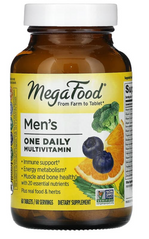 Мультивитамины для мужчин, Men's One Daily, Mega Food, 60 таблеток