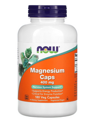 Магній Комплекс, Magnesium Caps, Now Foods, 400 мг, 180 вегетаріанських капсул