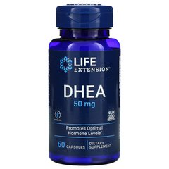 ДГЭА (дегидроэпиандростерон), DHEA, Life Extension, 50 мг, 60 капсул