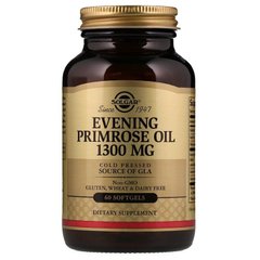 Масло примулы вечерней, Evening Primrose Oil, Solgar, 1300 мг, 60 капсул