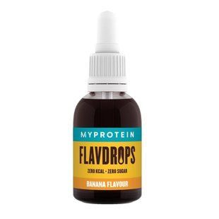Смакові краплі без калорій, FlavDrops, Myprotein, смак банана, 50 мл