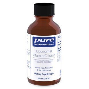 Витамин С липосомальный, Liposomal Vitamin C, Pure Encapsulations, жидкость, 120 мл
