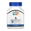 Витамин A, Vitamin A, 21st Century, 3000 мкг (10 000 МЕ), 110 гелевых капсул