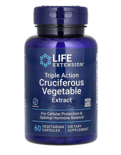 Растительный экстракт для гормональной поддержки, Cruciferous Vegetable Extract, Life Extension, 60 капсул