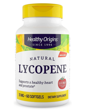Лікопін, Natural Lycopene, Healthy Origins, 15 мг, 180 гелевих капсул
