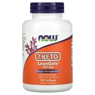 7 Кето Дегідроепіандростерон, 7-Keto LeanGels, Now Foods, 100 мг, 120 капсул