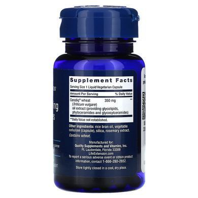 Восстановление кожи, Skin Restoring Ceramides, Life Extension, керамиды, 30 вегетарианских капсул