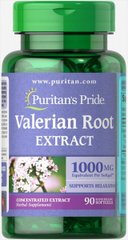Валериана корень, Valerian Root, Puritan's Pride, 1000 мг, 90 капсул