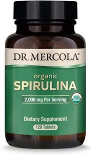 Спіруліна, Spirulina, Dr. Mercola, органічна, 2000 мг, 120 таблеток