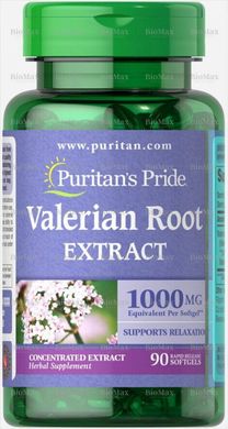 Валериана корень, Valerian Root, Puritan's Pride, 1000 мг, 90 капсул