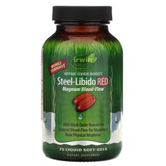 Репродуктивное здоровье мужчин Steel-Libido RED, Irwin Naturals, 75 капсул