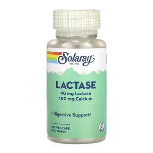 Фермент лактази з кальцієм, Lactase, Solaray, 40 мг, 100 вегетаріанських капсул