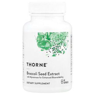 Броколі, Broccoli Seed Extract, Thorne, екстракт насіння, 60 вегетаріанських капсул