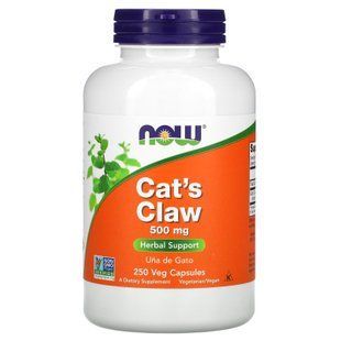 Котячий кіготь (Cat's Claw), Now Foods, 500 мг, 250 вегетаріанських капсул