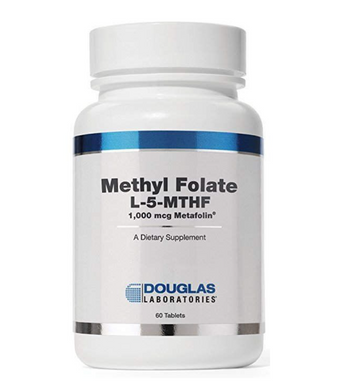 Метилфолат, Methyl Folate (L-5-MTHF), Douglas Laboratories, 1000 мкг, 60 таблеток