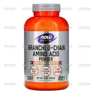 BCAA аміно порошок, Amino Acid Sports, Now Foods, 340 г
