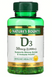Витамин Д3, Vitamin D-3, Nature's Bounty, 50 мкг (2000 МЕ), 350 гелевых капсул