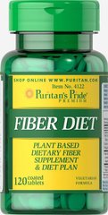 Пищевые волокна, Fiber Diet, Puritan's Pride, 120 таблеток