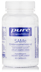 S-аденозилметіонін, SAMe (S-Adenosylmethionine), Pure Encapsulations, 200 мг, 60 капсул