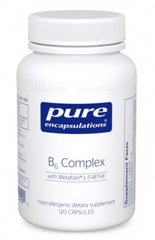 Витамин B6 комплекс, B6 Complex, Pure Encapsulations, 120 капсул
