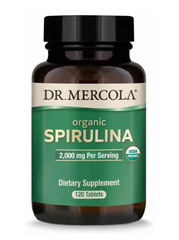 Спирулина, Spirulina, Dr. Mercola, 2000 мг, 120 таблеток