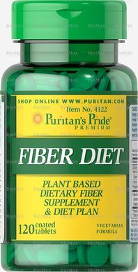Харчові волокна, Fiber Diet, Puritan's Pride, 120 таблеток