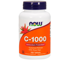 Витамин C-1000, Vitamin C 1000, Now Foods, 100 таблеток