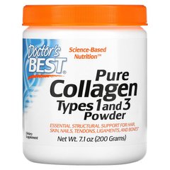 Коллаген 1 и 3 типа, Collagen types 1 and 3 Powder, Doctor's Best, 200 г