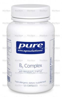 Вітамін B6 комплекс, B6 Complex, Pure Encapsulations, 120 капсул