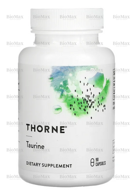 Таурин, Taurine, Thorne Research, 500 мг 90 капсул