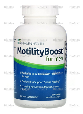 Репродуктивное здоровье мужчин, MotilityBoost for Men, Fairhaven Health, 60 капсул