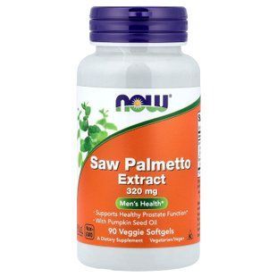 Со Пальметто, Saw Palmetto, Now Foods, екстракт для чоловічого здоров'я, 320 мг, 90 рослинних гелевих капсул