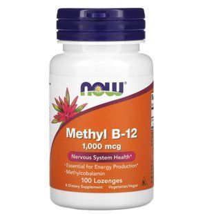 Вітамін В12, Methyl B-12, Now Foods, 1000 мкг, 100 льодяників