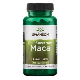 Мака перуанська, Full Spectrum&reg; Maca, Swanson, 500 мг, 100 капсул